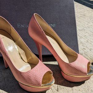 Enzo Angiolini Pink Platform Pump